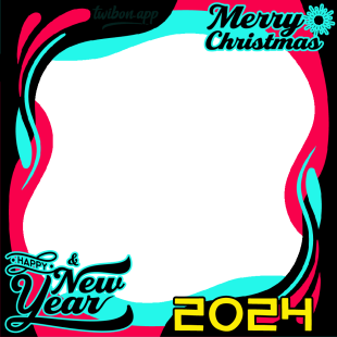 Twibbon Merry Christmas and Happy New Year 2024 | 4 twibbon merry christmas and happy new year 2024 png