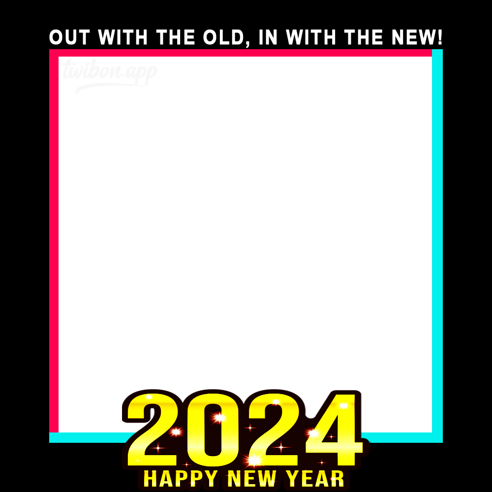 Twibbonize Happy New Year 2024 Background Frame PNG | 6 twibbonize happy new year 2024 background frame png