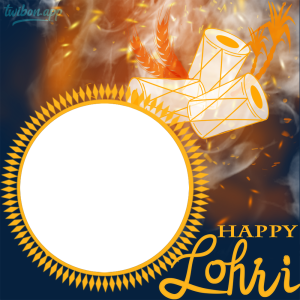 Happy Lohri and Makar Sankranti Images Frame | 3 happy lohri 2024 images frame download png