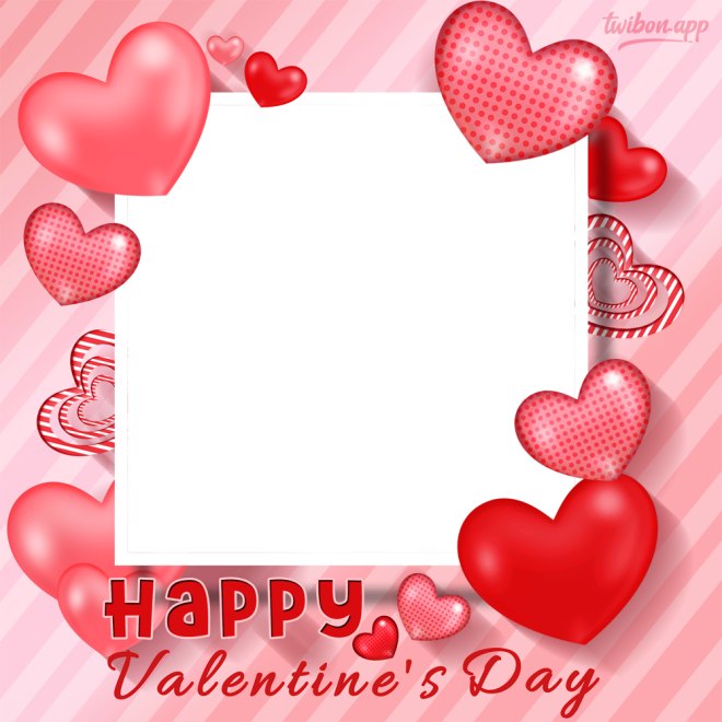 valentines day photo frame psd