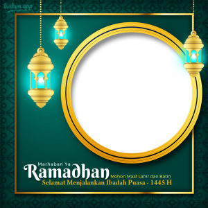 Twibbon Marhaban Ya Ramadhan 2024 | 4 design bingkai caption marhaban ya ramadhan png