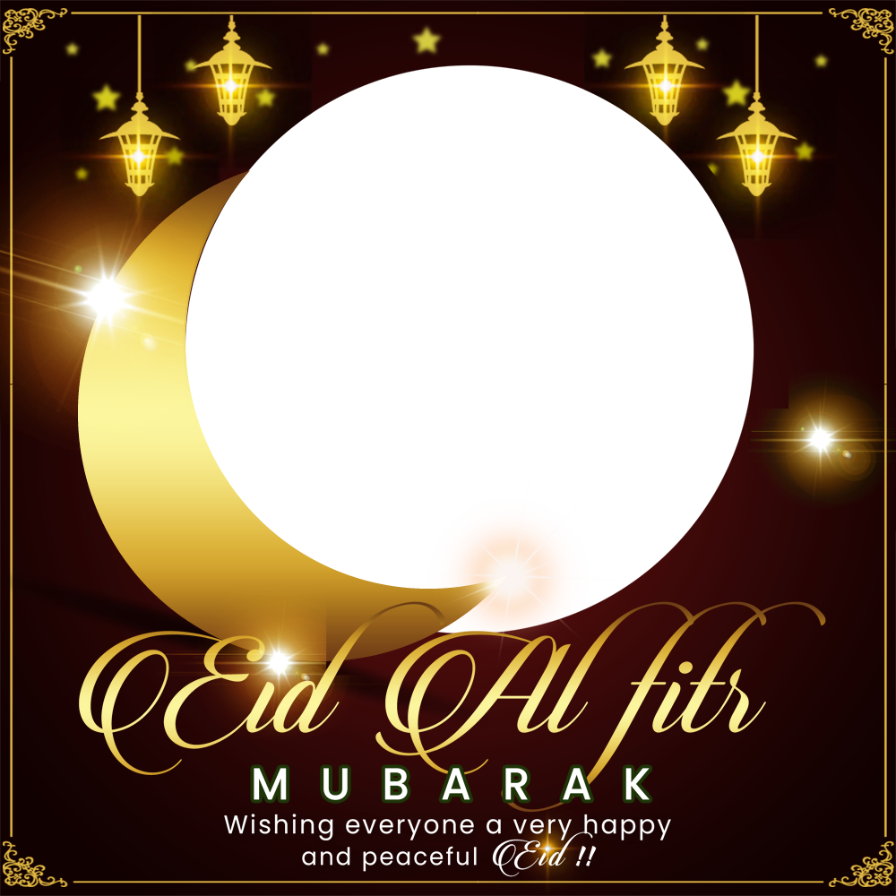 Eid Al Fitr Mubarak 2024 Greetings Twibbon | 3 eid al fitr mubarak twibbon png