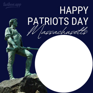 Massachusetts Patriots Day Twibbon Photo Frame | 1 massachusetts patriots day png