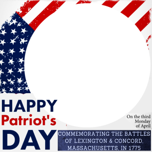 Patriot's Day 1775 April Photo Frame | 3 patriots day 1775 april png