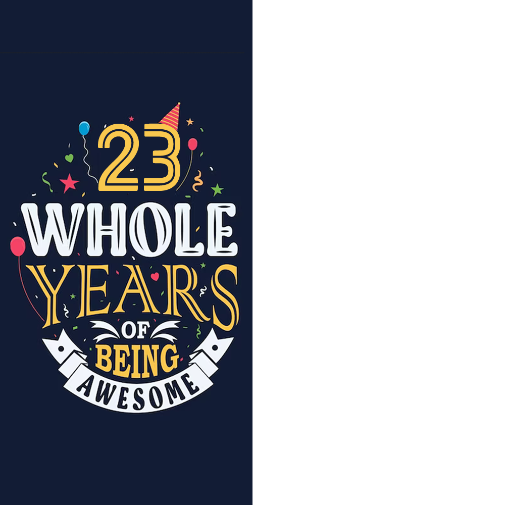 23 Whole Years of Being Awesome Twibbon Frame | 1 23 whole years of being awesome png