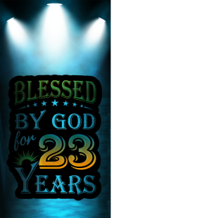 Blessed by God for 23 Years Twibbon Photo Frame | 4 blessed by god for 23 png