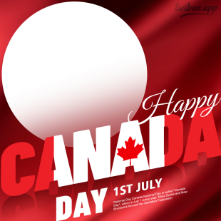 Happy Canada Day Greetings Banner Twibbon | 2 happy canada day greetings banner twibbon png