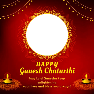 Cute Happy Ganesh Chaturthi Wishes Images Frame | 1 cute happy ganesh chaturthi wishes images frame png