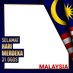 Twibbon Selamat Hari Merdeka Malaysia 31 Ogos 2024 | 1 selamat hari merdeka 31 ogos malaysia png