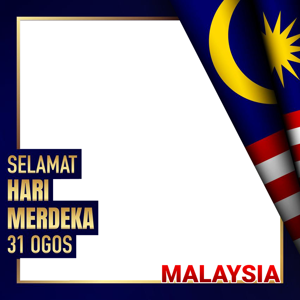 Twibbon Selamat Hari Merdeka Malaysia 31 Ogos 2024 | 1 selamat hari merdeka 31 ogos malaysia png