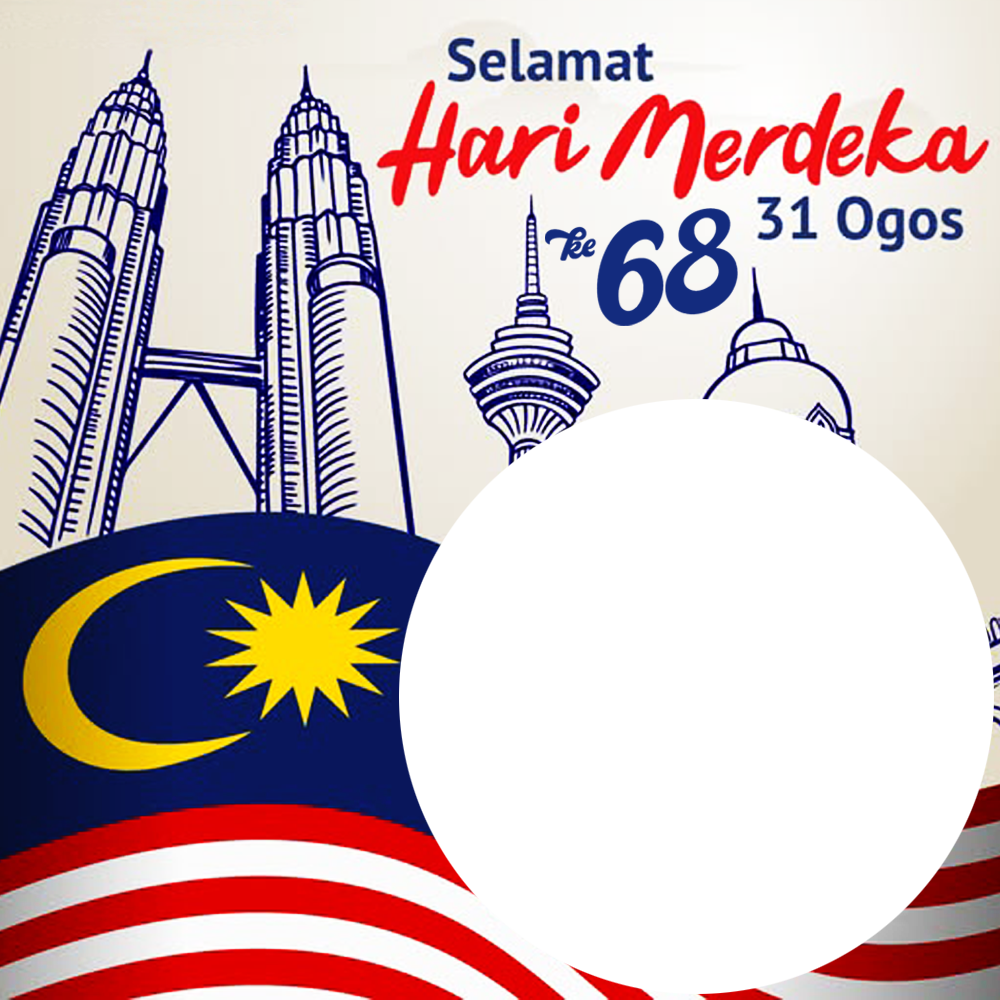 Twibbon Selamat Hari Merdeka Malaysia 31 Ogos 2025 | 2 selamat hari merdeka malaysia madani ke 68 png