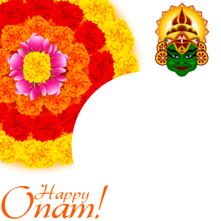 Kerala Onam Festival Greetings Images Frame | 3 kerala onam festival greetings images png