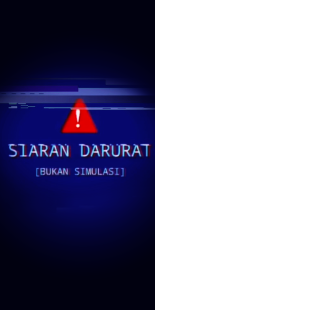 Siaran Darurat Bukan Simulasi Twibbon Biru | 3 siaran darurat bukan simulasi png