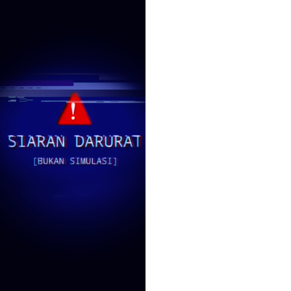 Siaran Darurat Bukan Simulasi Twibbon Biru | 3 siaran darurat bukan simulasi png