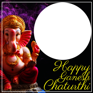 Happy Ganesh Chaturthi Wishes Picture Frame | 4 happy ganesh chaturthi wishes png