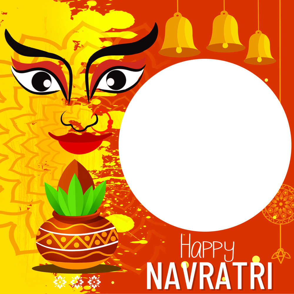 Happy Navratri Greetings Images Frame | 1 happy navratri images frame png