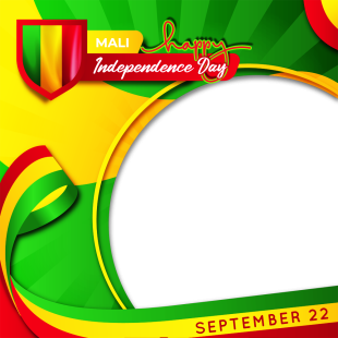 Happy Independence Day Mali Greetings Background Frame | 2 happy independence day mali greetings background frame png