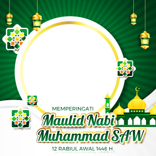 Twibbon Maulid 2024 Gratis | 2 twibbon maulid 2024 gratis png