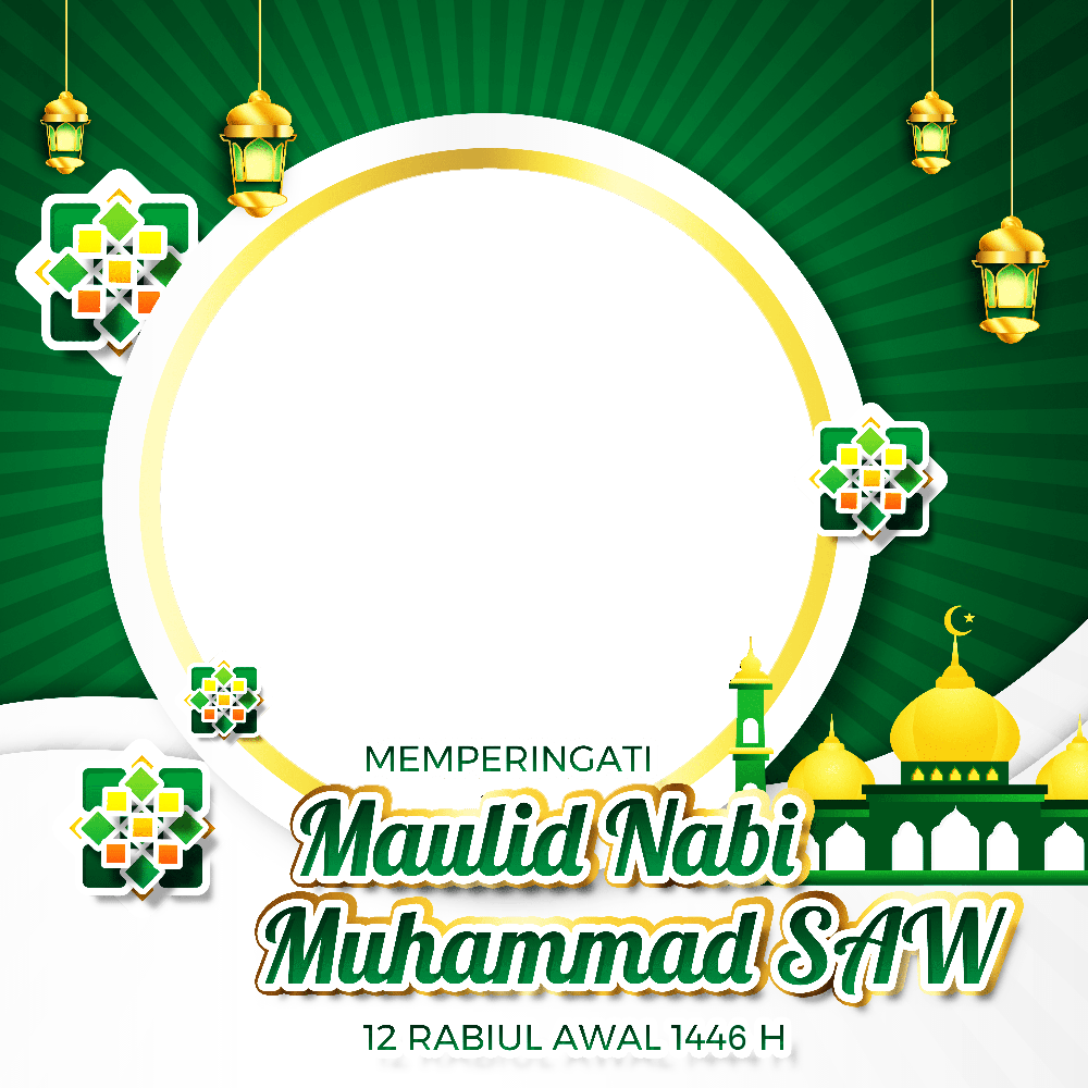 Twibbon Maulid 2024 Gratis | 2 twibbon maulid 2024 gratis png