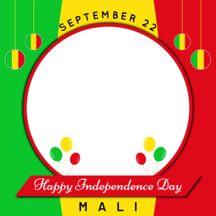 Mali Independence Day Celebration Twibbon Frame | 3 mali independence day celebration twibbon frame png