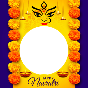 Beautiful Navratri Images Twibbon Frame | 4 beautiful navratri images frame png