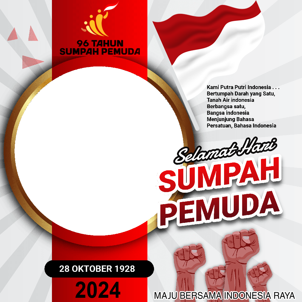 96 Tahun Sumpah Pemuda Bersama Indonesia Raya | 1 96 tahun sumpah pemuda bersama indonesia raya png