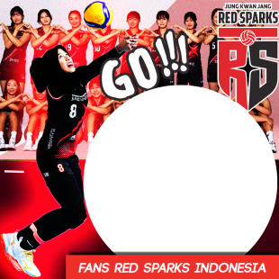 Anggota Red Sparks Volleyball Fans Indonesia Twibbon | 1 anggota red sparks volleyball fans indonesia png