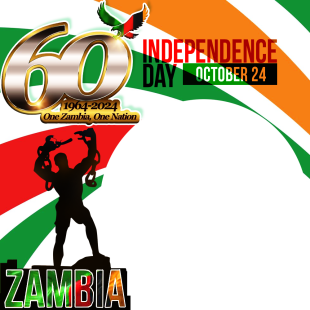 Happy 60th Independence Day Zambia 2024 Twibbon Frame | 1 happy 60th independence day zambia 2024 png