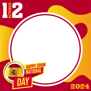 Happy Spain National Day 2024 Picture Frame | 1 happy spain national day 2024 png