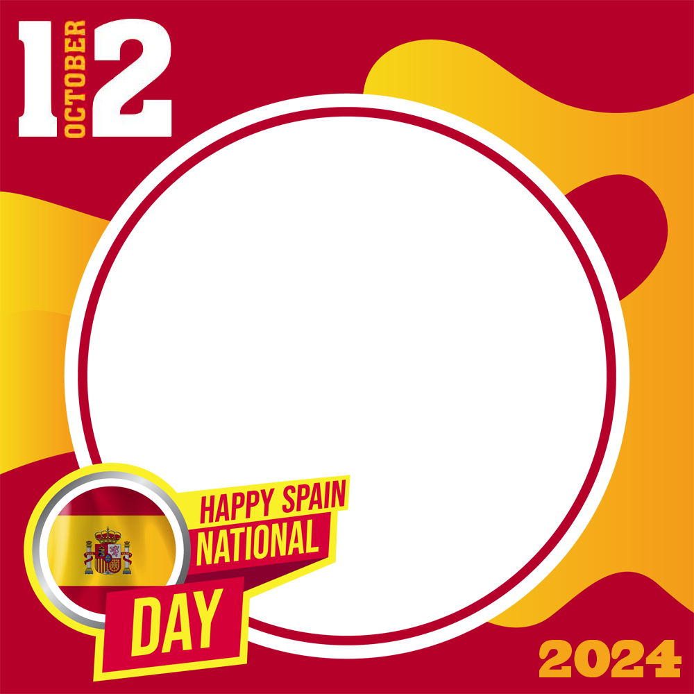 Happy Spain National Day 2024 Picture Frame | 1 happy spain national day 2024 png