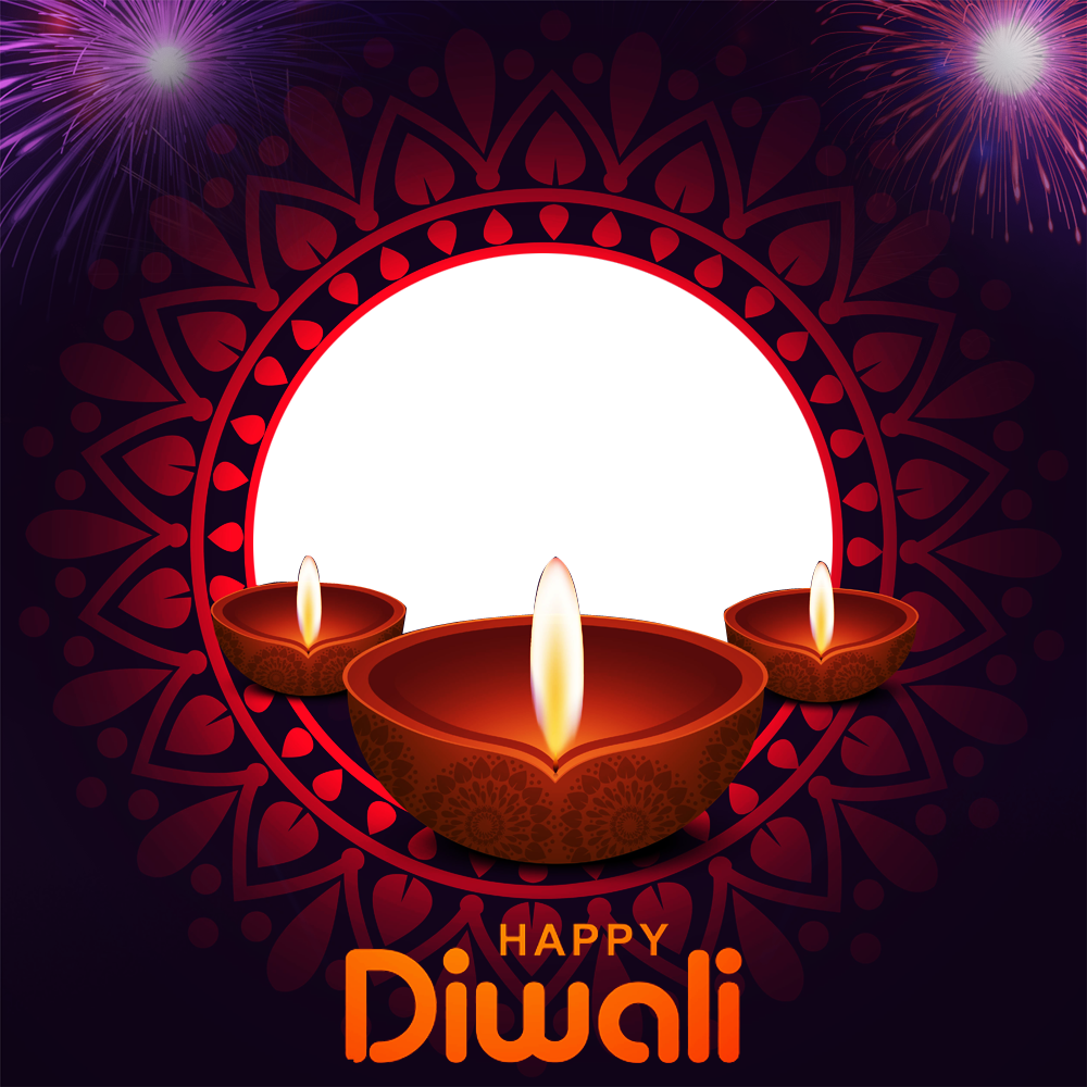 Happy Diwali Banner Background Picture Frame | 2 happy diwali banner background frame png