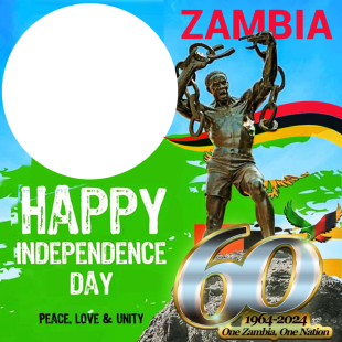 Zambia Independence Day Theme 2024 Quotes Frame | 2 zambia independence day theme 2024 quotes images frame png