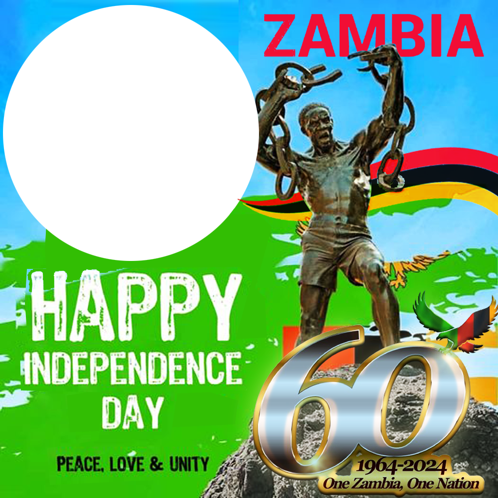 Zambia Independence Day Theme 2024 Quotes Frame | 2 zambia independence day theme 2024 quotes images frame png