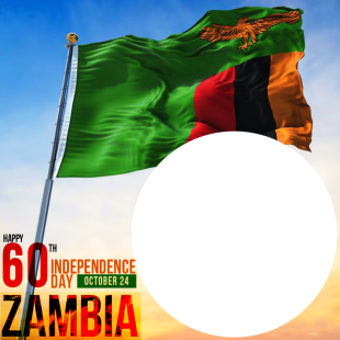 Happy Zambia National Independence Day Greetings Frame | 3 happy zambia national independence day png