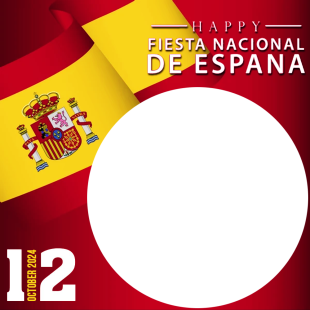 Spain National Day 12th October Twibbon Frame | 3 spains national day 12th october png