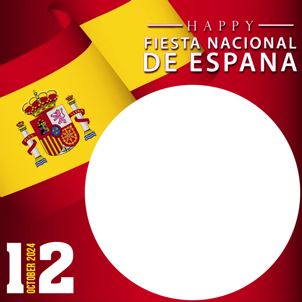 Spain National Day 12th October Twibbon Frame | 3 spains national day 12th october png