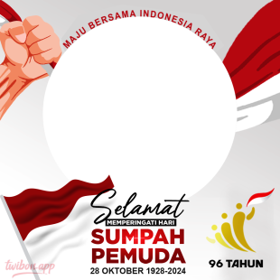 Twibbon Ucapan Selamat Hari Sumpah Pemuda 2024 Terbaru | 4 twibbon selamat hari sumpah pemuda 2024 png