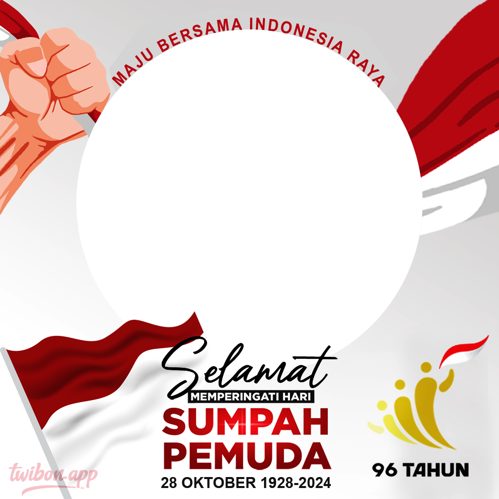 Twibbon Ucapan Selamat Hari Sumpah Pemuda 2024 Terbaru | 4 twibbon selamat hari sumpah pemuda 2024 png