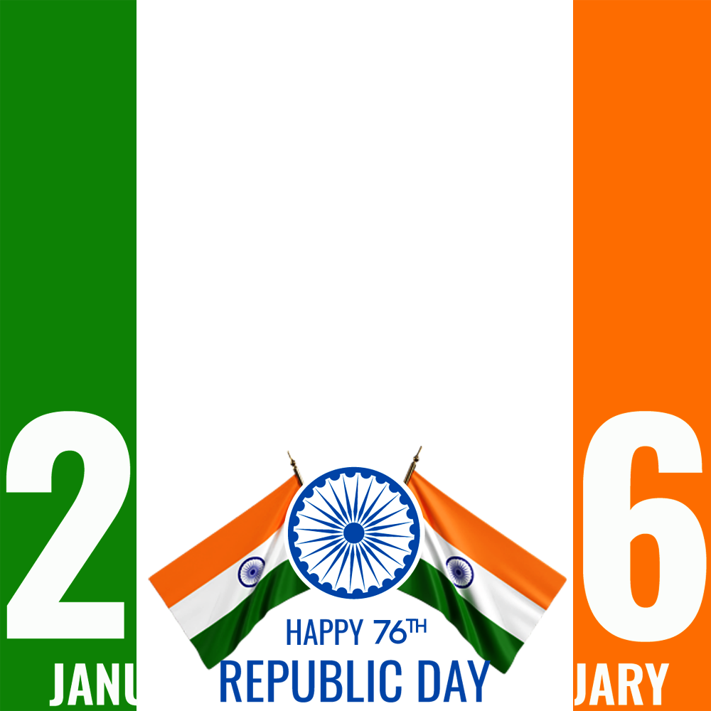 26 January 2025 Happy Republic Day of India - 76th Anniversary | 2 26 january 2025 happy republic day 76th png