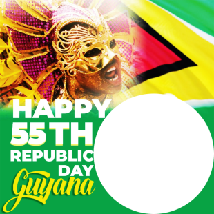 Republic Day Guyana Greetings 2025 Twibbon | 2 republic day guyana greetings 2025 png