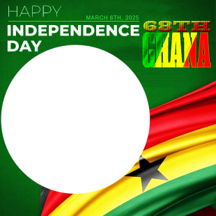 Happy Ghana Independence Day 2025 Captions Frame | 1 happy ghana independence day 2025 captions background frame png