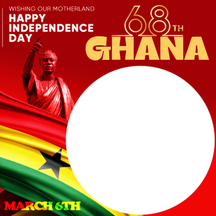 Greeting Cards for Independence Day of Ghana 2025 Twibbon | 2 greeting cards for independence day of ghana 2025 png