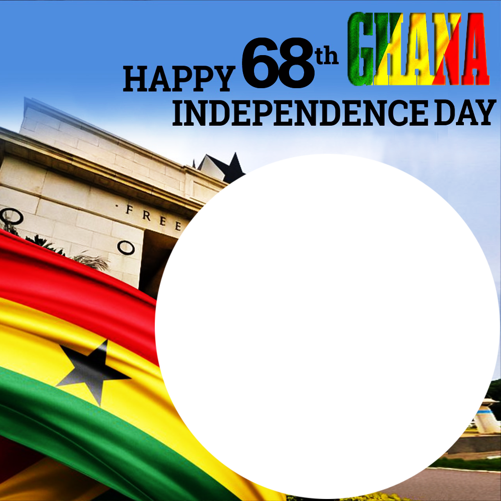 Ghana Independence Day 2025 Design Twibbon | 3 ghana independence day design twibbon png