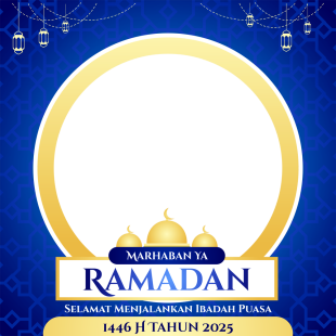 Marhaban Ya Ramadhan 2025 Twibbon | 6 marhaban ya ramadan 2025 png