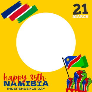 Happy Independence Day Namibia 2025 Images Frame | 2 happy independence day namibia 2025 images frame png