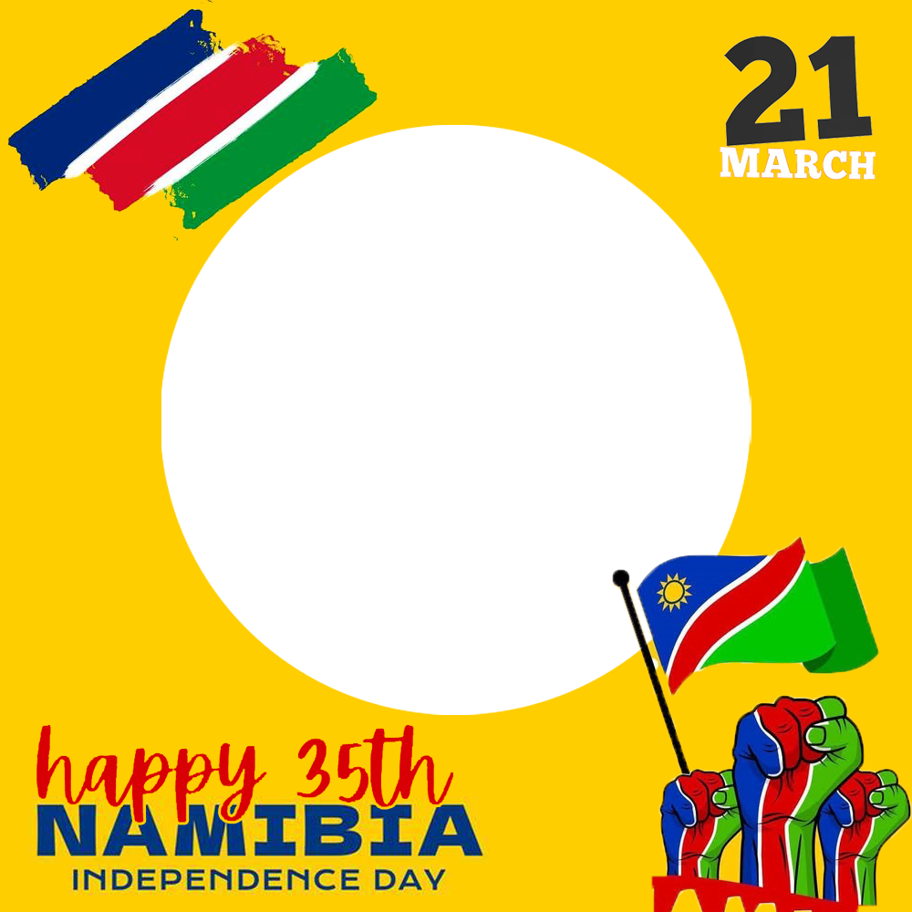 Happy Independence Day Namibia 2025 Images Frame | 2 happy independence day namibia 2025 images frame png