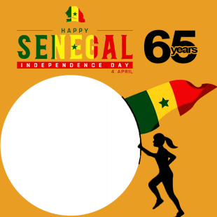 Happy Independence Day Senegal 2025 Greetings Frame | 3 happy independence day senegal 2025 png