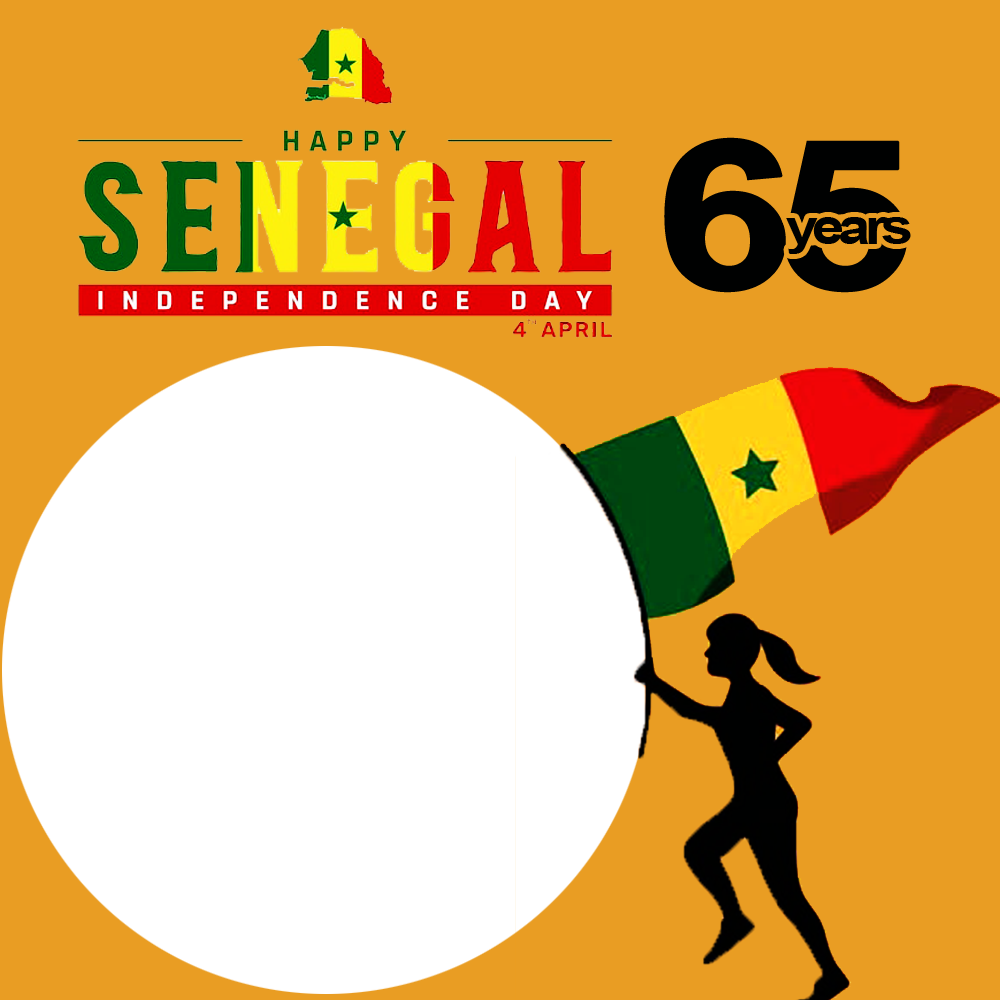 Happy Independence Day Senegal 2025 Greetings Frame | 3 happy independence day senegal 2025 png