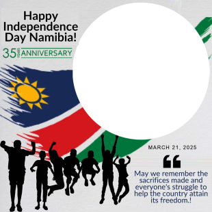 Happy Namibia Independence Day 2025 Quotes Frame | 3 happy namibia independence day 2025 quotes frame png