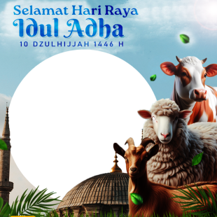 Bingkai Foto Selamat Hari Raya Idul Adha 2025 | 3 edit foto selamat hari raya idul adha 2025 png